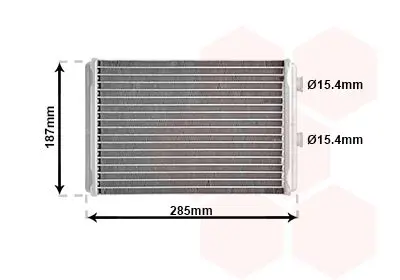 Handler.Part Heat exchanger, interior heating VAN WEZEL 17006325 1