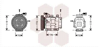 Handler.Part Compressor, air conditioning VAN WEZEL 1700K031 1