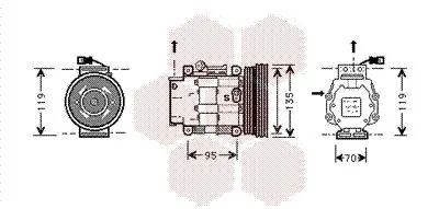 Handler.Part Compressor, air conditioning VAN WEZEL 1700K041 1