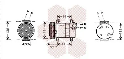 Handler.Part Compressor, air conditioning VAN WEZEL 1700K088 1