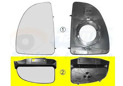 Handler.Part Mirror glass, outside mirror VAN WEZEL 1747833 1