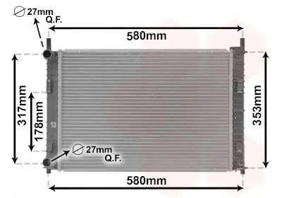 Handler.Part Radiator, engine cooling VAN WEZEL 18002324 1