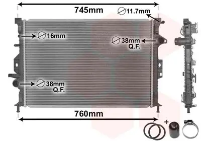 Handler.Part Radiator, engine cooling VAN WEZEL 18002425 1