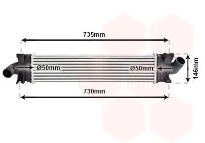 Handler.Part Intercooler, charger VAN WEZEL 18004366 1