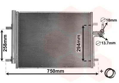 Handler.Part Condenser, air conditioning VAN WEZEL 18005428 1