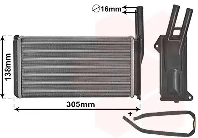 Handler.Part Heat exchanger, interior heating VAN WEZEL 18006093 1