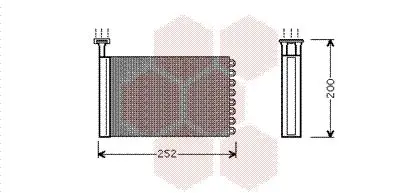 Handler.Part Heat exchanger, interior heating VAN WEZEL 18006164 1