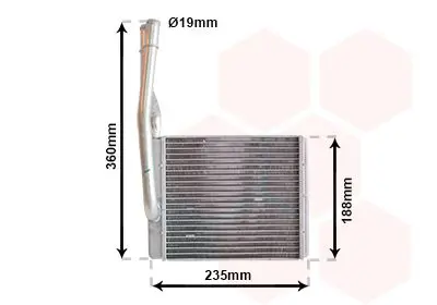 Handler.Part Heat exchanger, interior heating VAN WEZEL 18006272 1