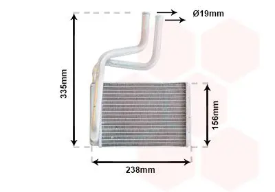 Handler.Part Heat exchanger, interior heating VAN WEZEL 18006286 1