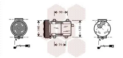 Handler.Part Compressor, air conditioning VAN WEZEL 1800K283 1