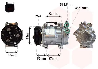 Handler.Part Compressor, air conditioning VAN WEZEL 1800K431 1