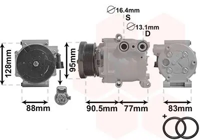 Handler.Part Compressor, air conditioning VAN WEZEL 1800K434 1