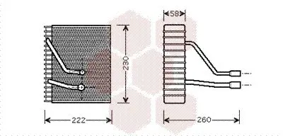 Handler.Part Evaporator, air conditioning VAN WEZEL 1800V330 1