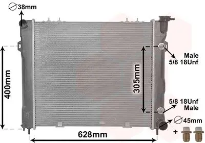 Handler.Part Radiator, engine cooling VAN WEZEL 21002007 1