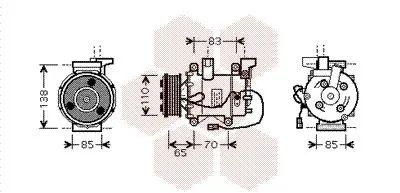 Handler.Part Compressor, air conditioning VAN WEZEL 2500K207 1