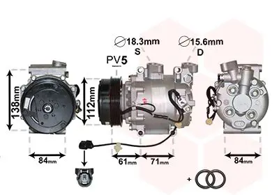 Handler.Part Compressor, air conditioning VAN WEZEL 2500K275 1