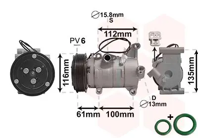 Handler.Part Compressor, air conditioning VAN WEZEL 2701K700 1