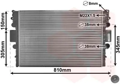 Handler.Part Radiator, engine cooling VAN WEZEL 28002043 1