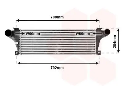 Handler.Part Intercooler, charger VAN WEZEL 28004021 1