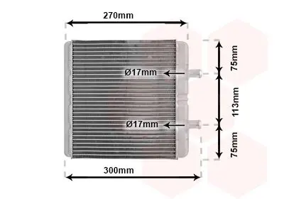 Handler.Part Heat exchanger, interior heating VAN WEZEL 28006048 1