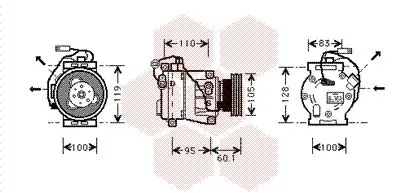 Handler.Part Compressor, air conditioning VAN WEZEL 2800K064 1