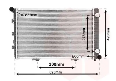 Handler.Part Radiator, engine cooling VAN WEZEL 30002061 1