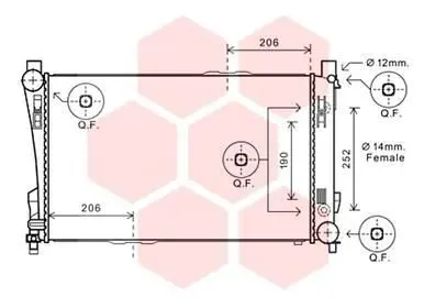 Handler.Part Radiator, engine cooling VAN WEZEL 30002589 1