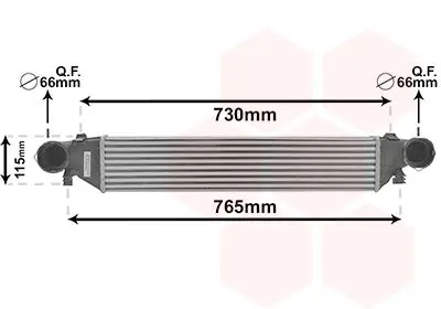 Handler.Part Intercooler, charger VAN WEZEL 30004380 1