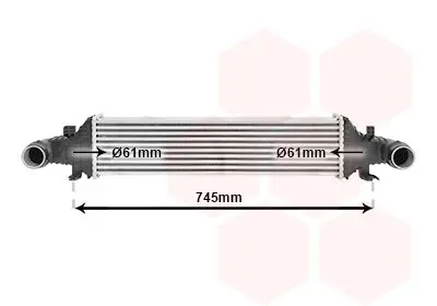 Handler.Part Intercooler, charger VAN WEZEL 30004593 1