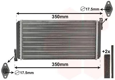 Handler.Part Heat exchanger, interior heating VAN WEZEL 30006109 1