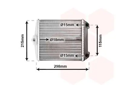 Handler.Part Heat exchanger, interior heating VAN WEZEL 30006171 1