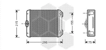 Handler.Part Heat exchanger, interior heating VAN WEZEL 30006172 1