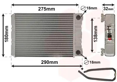 Handler.Part Heat exchanger, interior heating VAN WEZEL 30006312 1