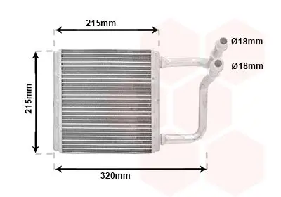 Handler.Part Heat exchanger, interior heating VAN WEZEL 30006451 1