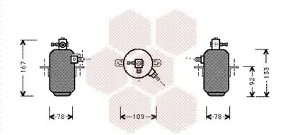 Handler.Part Dryer, air conditioning VAN WEZEL 3000D007 1