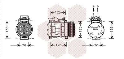 Handler.Part Compressor, air conditioning VAN WEZEL 3000K057 1