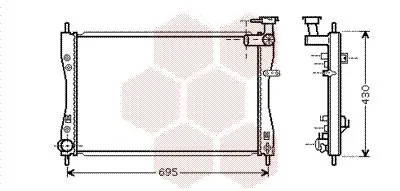 Handler.Part Radiator, engine cooling VAN WEZEL 32002173 1