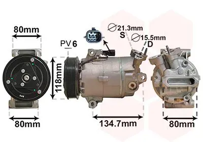 Handler.Part Compressor, air conditioning VAN WEZEL 3301K700 1