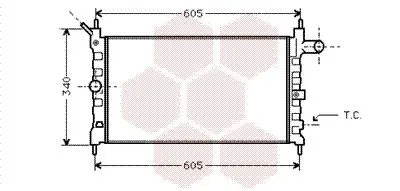 Handler.Part Radiator, engine cooling VAN WEZEL 37002022 1