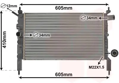 Handler.Part Radiator, engine cooling VAN WEZEL 37002023 1