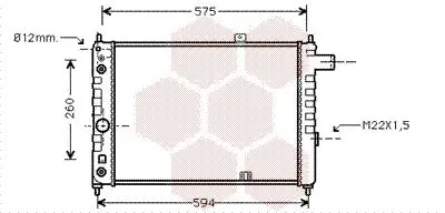 Handler.Part Radiator, engine cooling VAN WEZEL 37002051 1