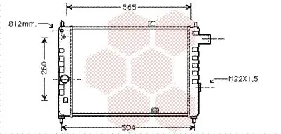 Handler.Part Radiator, engine cooling VAN WEZEL 37002052 1