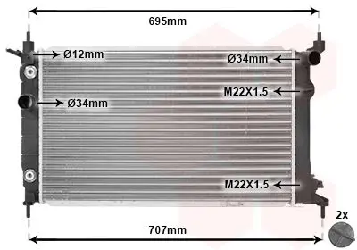 Handler.Part Radiator, engine cooling VAN WEZEL 37002169 1