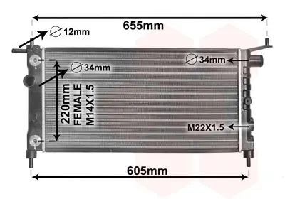 Handler.Part Radiator, engine cooling VAN WEZEL 37002184 1