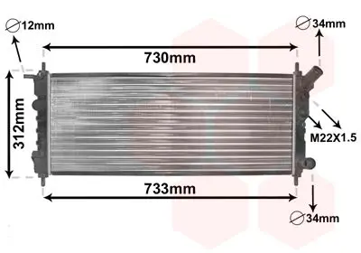 Handler.Part Radiator, engine cooling VAN WEZEL 37002263 1