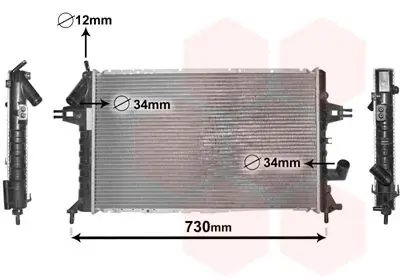 Handler.Part Radiator, engine cooling VAN WEZEL 37002294 1