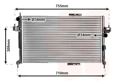 Handler.Part Radiator, engine cooling VAN WEZEL 37002305 1