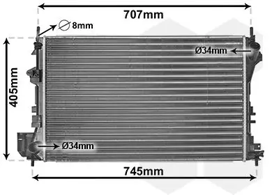 Handler.Part Radiator, engine cooling VAN WEZEL 37002338 1