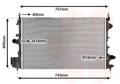 Handler.Part Radiator, engine cooling VAN WEZEL 37002396 1