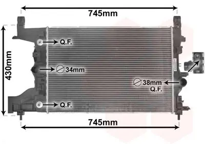 Handler.Part Radiator, engine cooling VAN WEZEL 37002545 1